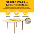 thumbnail image 4 of Lemon Table Cloths for 4 Foot Rectangle Tables, Yellow Summer Botanical Watercolor Modern Art Patio Waterproof Elastic Fitted Tablecloths, Washable Rectangular Table Cover for Camping, 4 of 8