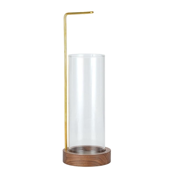 Porta incienso para varillas, quemador de incienso invertido con receptáculo de cristal extraíble, base redonda