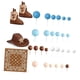 thumbnail image 3 of 31 piezas de decoraciones para pastel de vaquero, sombrero, bota, bufanda, bola, arcilla suave, espuma diseñada marrón, 3 of 9