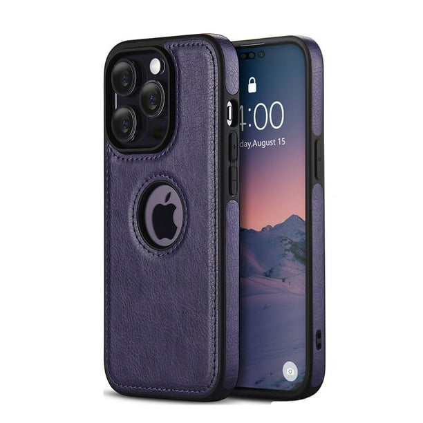 Funda de teléfono de cuero ultradelgada para iPhone 13 Pro Max 12 11 Pro Max XR X 7 Plus 14 parachoques a prueba de golpes funda trasera suave de negocios Tan Jianjun unisex