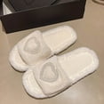 thumbnail image 6 of Bovxnpu House Slippers for Women Casual Indoor/Outdoor Shoes, Women's Casual Open-Toe Size Heart-Shaped Flat Comfortable Furry Slippers Warm Shoes Home Slippers Comfy Indoor House Shoes, 6 of 8