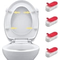 thumbnail image 1 of Kit universal de parachoques para asiento de inodoro - Paquete de 4 parachoques para asiento de inodoro para uso con bidé, tapa; Almohadillas adhesivas, sólidas, ovaladas, blancas Feliz Sencillez, 1 of 4