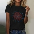 thumbnail image 7 of KALE 4th of July Short Sleeve Shirts for Women American Flag Patriotic 2D Independence Day Print Casual Sports T Shirt Y2K Clothes Black XXL, 7 of 7