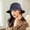 Navy, variant on Women's Elegant Flower/Bow Wool Cloche Bucket Bowler Hat Wide Brim Sun Hat, Perfect for Church Wedding Mother's Day Gift or Vintage Street Style