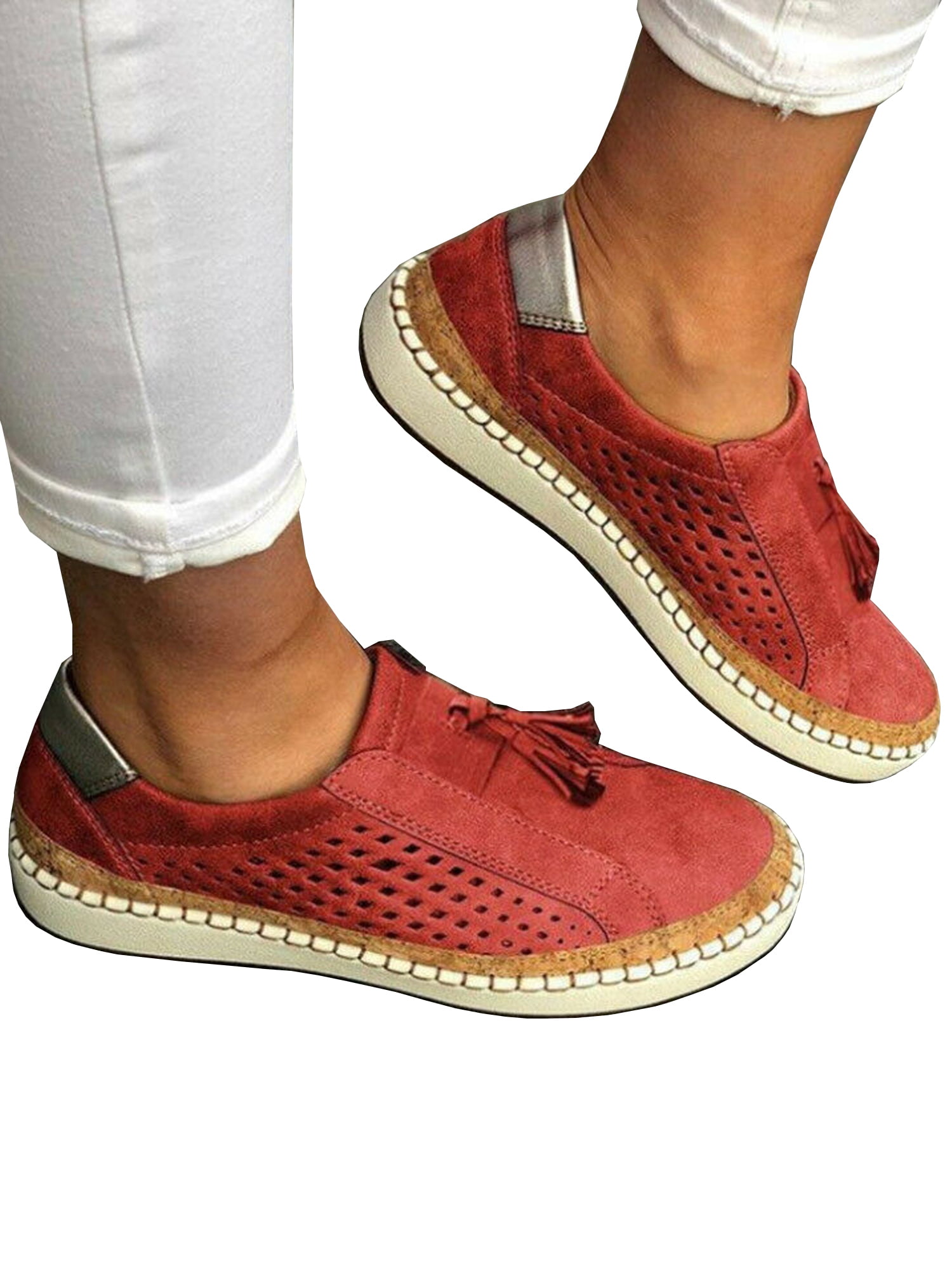 Women Loafers Shoes Flats Summer Fashion Casual Slip On Breathable Sneakers GEMS 