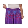 thumbnail image 3 of Beautybatik Purple Women Wide Leg Palazzo Pants Plus Size Hippie Bohemian Flora Printed 1x, 3 of 4