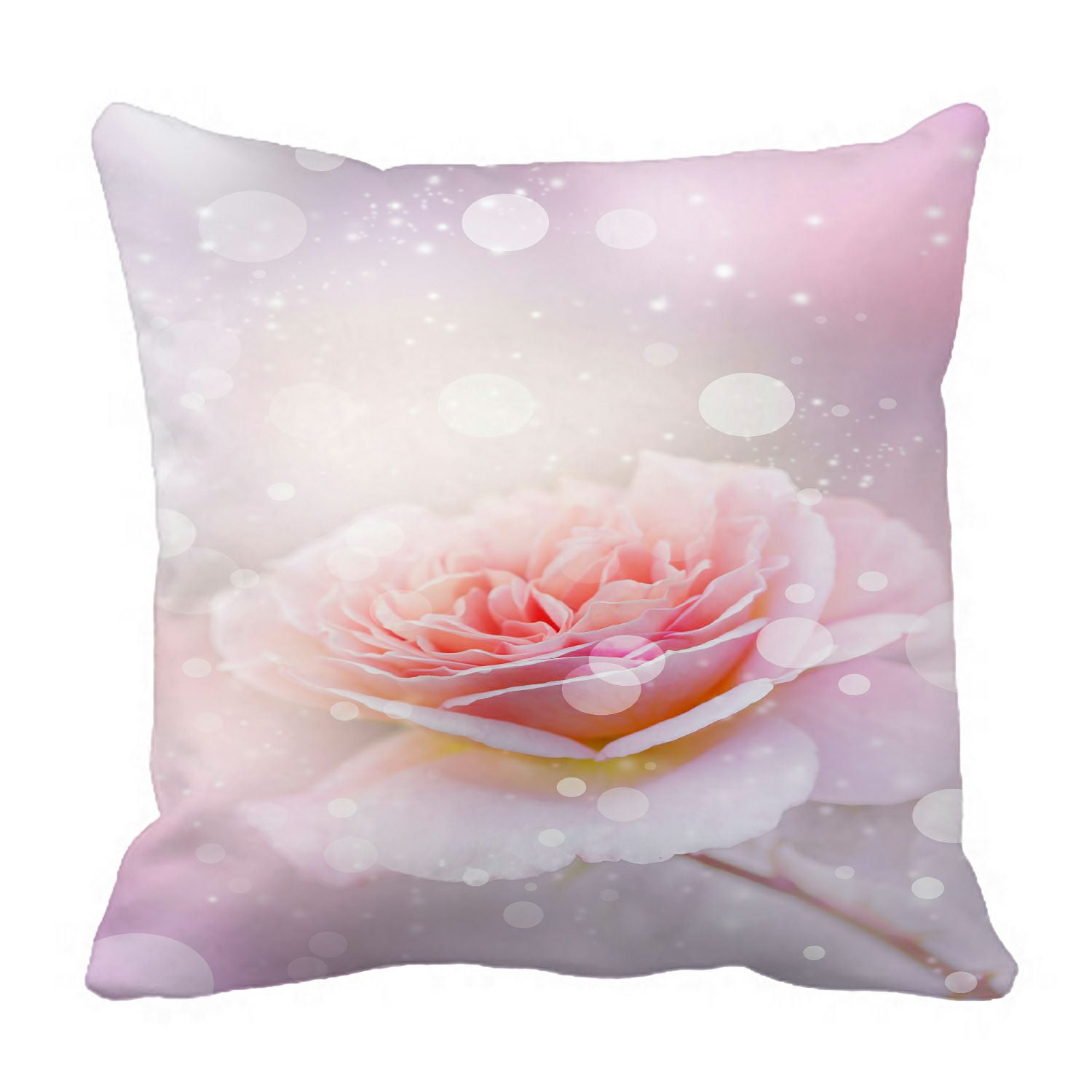 ABPHQTO Rose In Vintage Style Pink Flower Pillow Case Pillow Cover