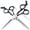 Black Flying 2pc, variant on Silver/black barber scissors, high hardness sharp professional hairdresser scissors 6 inch salon hairdresser scissors. (3pc-A)