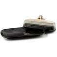 thumbnail image 3 of Ceramic Butter Dish w Handle Midnight Cover and Plate 2-Piece Combo Dark, Contemporary Kitchen Dcor Decorative, Modern Design for Kitchen, Dining Room, 3 of 4