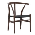 thumbnail image 4 of Baxton Studio Wishbone - Chair - hemp - black (pack of 2), 4 of 4