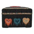 thumbnail image 5 of Mary Frances Love all Around Beaded Box Large Black hearts Heart Red Blue NEW, 5 of 6