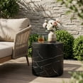 thumbnail image 2 of Kevinplus Outdoor Lightweight Concrete Side Table, End Table, Living Room Accent Table,Black, 2 of 8