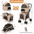 thumbnail image 3 of Gymax Double Pet Stroller for 2 Dogs or Cats w/ 2 Detachable Carriers Safety Belt, 3 of 10