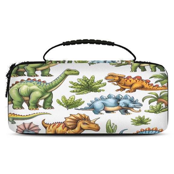 Herdesigns Dinosaur Carry Case Compatible with Nintendo Switch 2, with 20 Game Card Slots, Dinosaur Theme Portable Travel Carrying Case Pouch for Accessories & Games