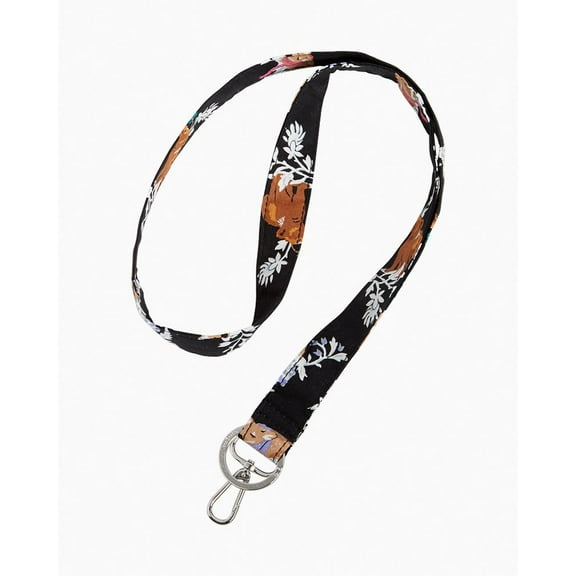 Vera Bradley Wide Lanayrd Merry Mischief with Gray Key Clip ID Ring