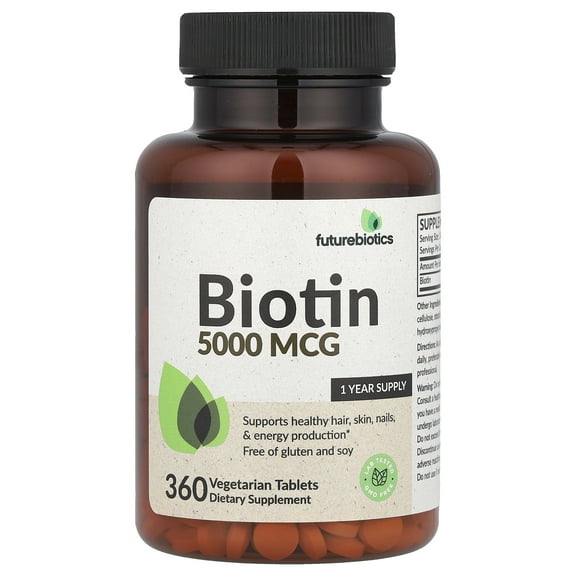 Futurebiotics Biotin , 5,000 mcg, 360 Vegetarian Tablets