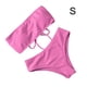 thumbnail image 5 of Wosthever Traje de baño dividido para mujer Traje de baño ajustable de verano con relleno Ropa de playa Rosa S Type2 NO2 Wosthever OD021066-01, 5 of 6