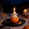 thumbnail image 5 of Halloween Ghost Candles, Halloween Decorations Indoor, Cute Spooky Fall Decor Burning White Scented Wax Candles Gifts for Boo Basket Stuffers , Room Mantel Table Decor, 5 of 7
