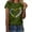 Green, variant on Kayannuo Womens Tops Shirts for Women Valentine's Day Fashion Women Summer Loose Print Round-Neck T-Shirt Short Sleeve Casual Blouse