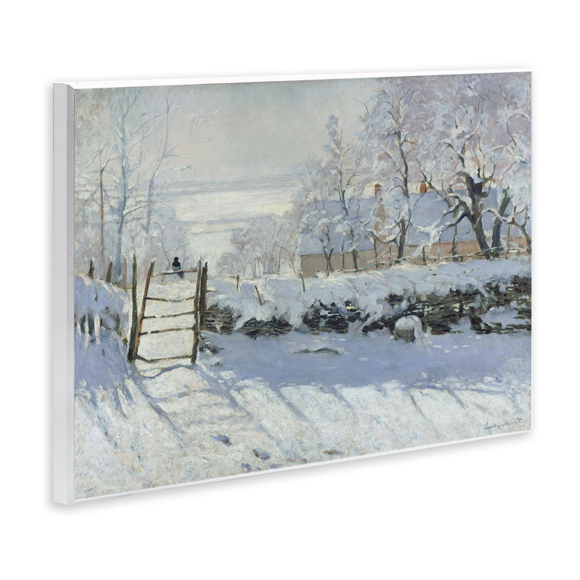 Stupell Industries Classic Monet The Magpie Landscape & Nature Painting Unframed Art Print Wall Art, 19 x 13