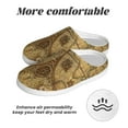 thumbnail image 6 of Daiia World Map1 Print Women’s Fuzzy Slippers Memory Foam Lightweight House Shoes Cozy Loafer Flannel House Shoes-37/38, 6 of 7
