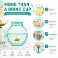 thumbnail image 3 of Fish Bowl Tumbler With Straw, Plastic Fish Bowl Cups With Lids And Straw Drinking Purse Bottles Glasses Fishing Decorations Tumblers Wimming Fun Gulp All Summer Big Capacity, 3 of 7