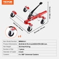 thumbnail image 5 of VEVOR Wheel Dolly, Max Capacity 1500 Lbs Car Dolly, Car Jack Dolly Lifter with 360° Rotatable Wheels, Heavy Duty Vehicle Positioning Ratchet Tire Jack, for Vehicle Car Auto Repair Moving, 5 of 9