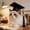 A, variant on Pet Graduation Photo Props, Adjustable Elastic Graduation Cap Bow Tie Bandana Set for Dogs Cats Back To School Celebration