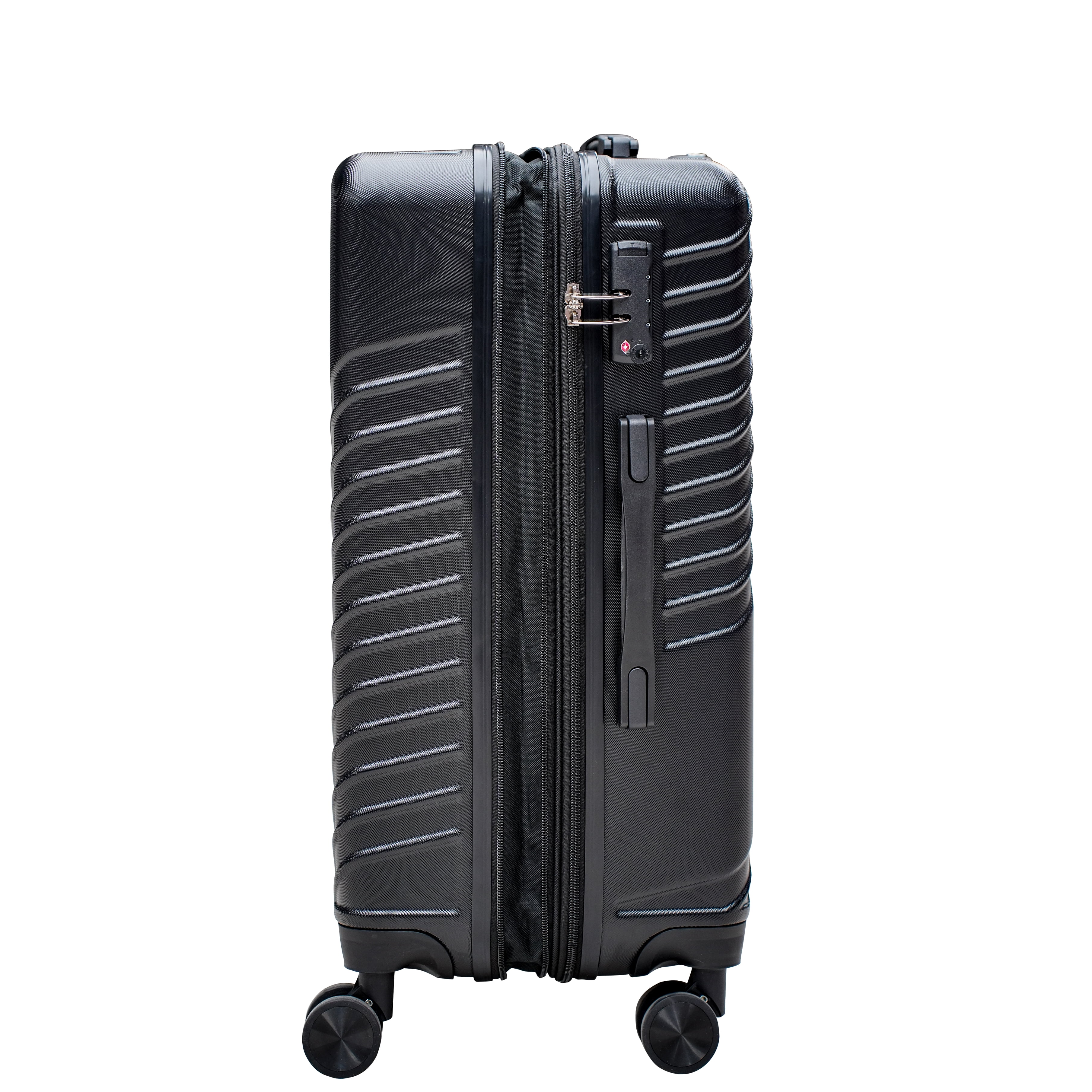 WASUHE 20" Hardside Carry-on Expandable Luggage,Hardshell Suitcase With Divider Pockets,Four Multi-directional Wheels，Expandable For Up to 15% More Space,With Scratch-Resistant Surface,Black