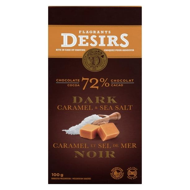 Flagrants Désirs Tablette de chocolat noir (72% cacao) au caramel au beurre salé