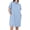 Blue, variant on utcoco Womens Plaid Button Down Shirts Casual Loose Fit 3/4 Sleeve Gingham Top Checkered Blouses