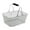 White, variant on Miulika Shopping Basket Grocery Basket Multifunctional Metal Convenient Portable with Handles for Supermarket Retails Stores Home White