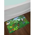 thumbnail image 2 of Plant Bath Mat, Cartoon Style Lively Forest with Butterflies Trees and Various Flowers Print, Non-Slip Plush Mat Bathroom Kitchen Laundry Room Decor, 29.5 X 17.5 Inches, Emerald Multicolor, Ambesonne, 2 of 2