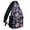 Navy Blue Base Floral, variant on Mosiso Rope Sling Backpack (Up to 13 inch), Multipurpose Outdoor Sport Travel Hiking Crossbody Shoulder Bag, Gray