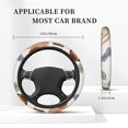 thumbnail image 3 of XMXT Boho Lion Hand Drawing Steering Wheel Cover, Elastic Non-Slip Universal Fit Car Decor Accessories Protector for Auto SUV Trucks, 3 of 8