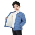 thumbnail image 5 of LUOGENLI Girls Winter Jackets Kids Boys Girls Coat Winter Jacket Soild Color Outwear Windproof Warm Coat Jacket Children's Clothing Kids Down Jackets Girls Blue 5-6 Years, 5 of 5