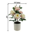 thumbnail image 3 of Mainstays 18'' Indoor Artificial Gardenia in White Plastic Pot, White and Pink Color, 3 of 8