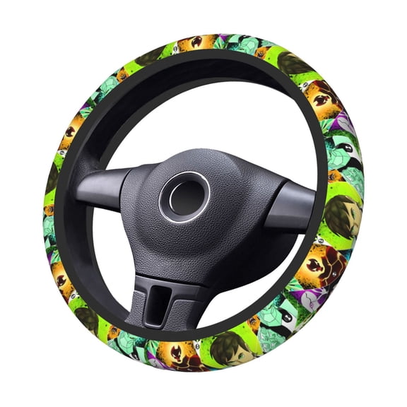 Ben-10 Steering Wheel Cover Elastic Stretch Breathable Vehicle Steering Wheel Protector Car Interior Accessories