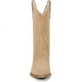 thumbnail image 4 of Sam Edelman Fuller Sand Suede Stacked Heel Pointed Toe Pull On Western Boots (Sand Suede, 10.5), 4 of 7