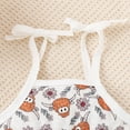 thumbnail image 4 of Weebloom Baby Girl Clothes Set Sleeveless Cartoon Cow Prints Jumpsuit Clothes Girls Romper White 18-24 Months, 4 of 6