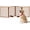 Brown, variant on WoofPaw Free Standing Dog Gate Indoor, Foldable Pet Gate for Dogs and Puppy, 24" Height Wooden Dog Gates for Doorways Extra Wide/Stairs/Hallways,3 Panel-Walnut