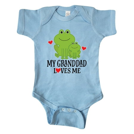 

Inktastic My Granddad Loves Me Frog Gift Baby Boy Bodysuit