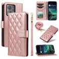 thumbnail image 1 of Motorola Edge 40 NEO Phone Case , Wallet Flip Cover Adjustable Crossbody Lanyard Magnetic Card Slots, 1 of 5