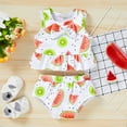 thumbnail image 2 of GRNSHTS Toddler Girl Swimsuits Infant Bathing Suit Bikini Sets 2Pcs Summer Beach Outfit Watermelon Printed Vest Top Shorts Clothes 12-18 Months, 2 of 8