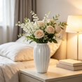 thumbnail image 4 of Leodye 1PCS Non Fragile Plastic Decorative Flower Vase Lightweight Desktop Ornament for Home Bedroom Living Room Wedding Party Floral Display -8.66 * 5.12 * 5.12in, 4 of 6