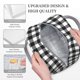 thumbnail image 3 of Balery Black White Plaid Bolsa de Almuerzo para Mujeres, Caja de Almuerzo, Bolsa de Almuerzo Pequeña Impermeable, Tote de Almuerzo Reutilizable con Gran Capacidad, 3 of 6