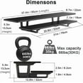 thumbnail image 3 of XNKOLMJ Dual Monitor Riser - 2-Tier Stand for 2 Monitors  Desk &amp; TV  Desktop Organizer (Black), 3 of 3