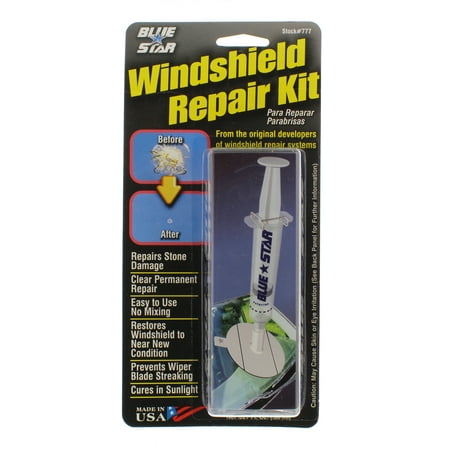 Blue Star Windshield Repair Kit - Does ONE repair (Best Diy Windshield Chip Repair Kit)