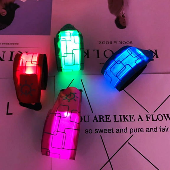 Niceauty Night Running Slap Bracelets with LED for Clear Visibility in Dark