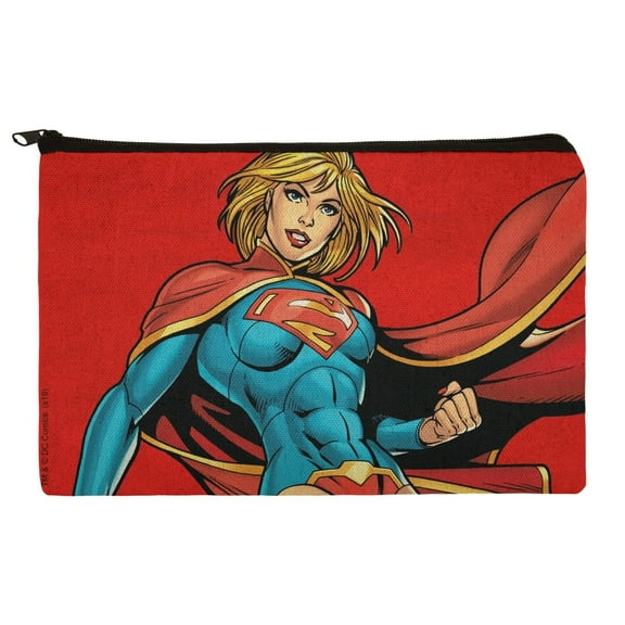 Superman Supergirl Character Pencil Pen Organizer Zipper Pouch Case